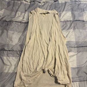 Silence + Noise Cream Sleeveless Tank Top